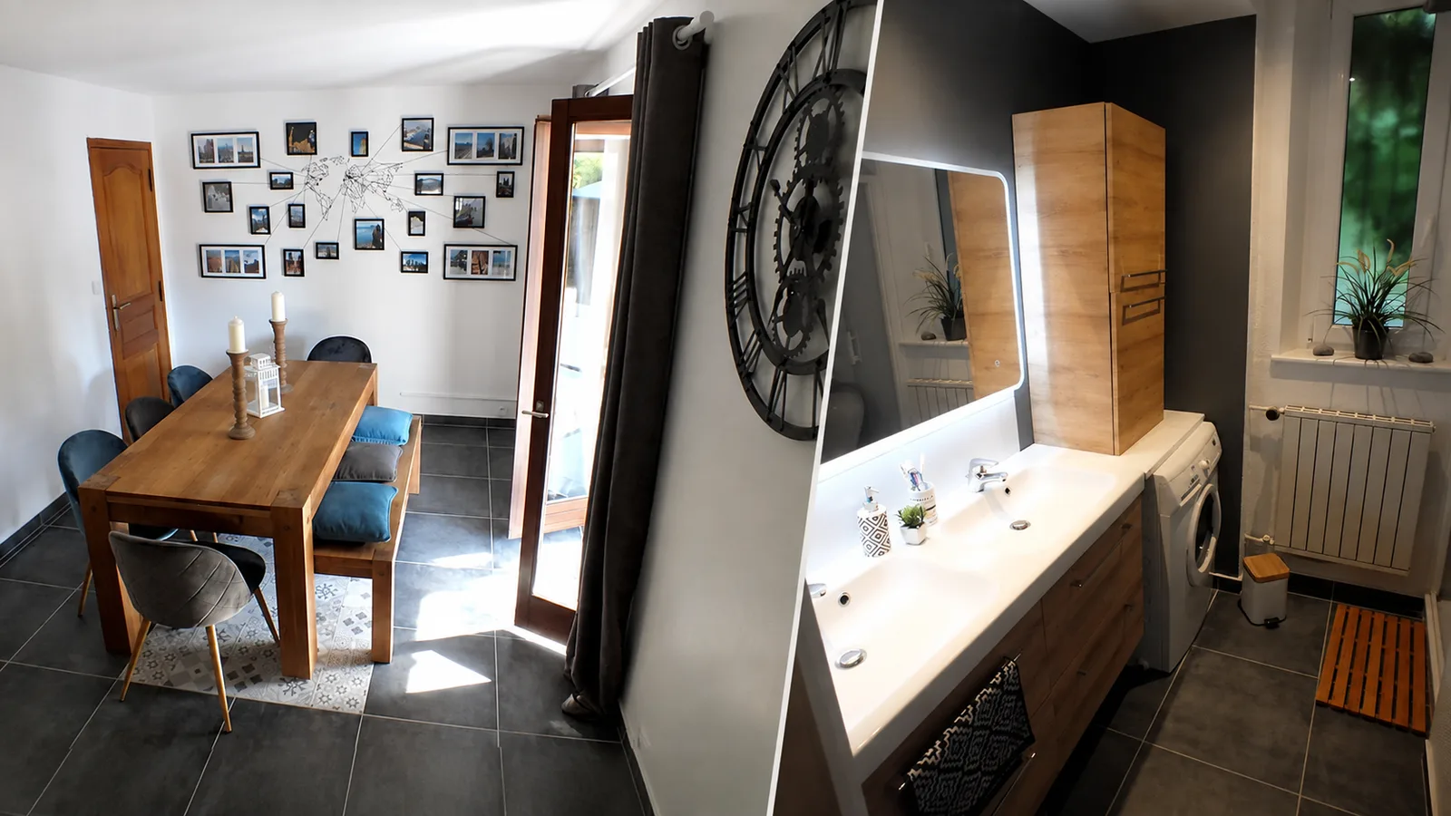 Salon et salle de bain rénovés par BONAPPART à Besançon Saint-Ferjeux