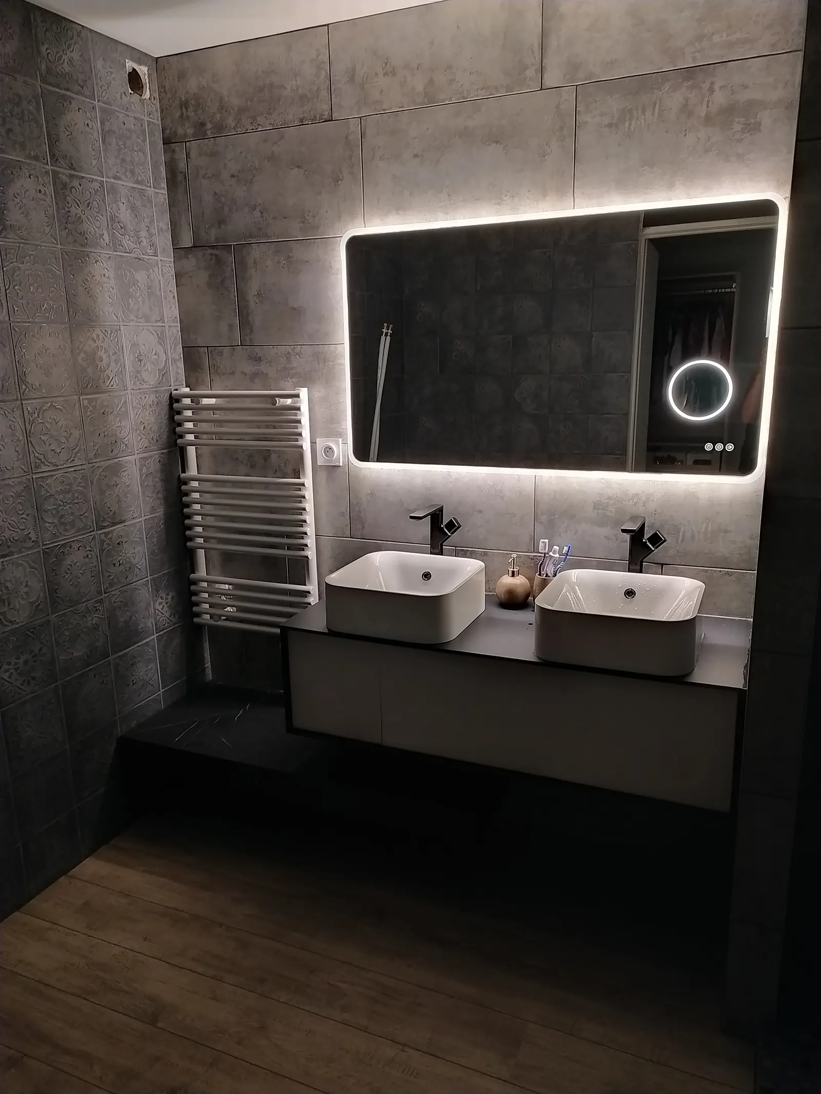 Salle de bain après rénovation, propriété familiale Grand Besançon